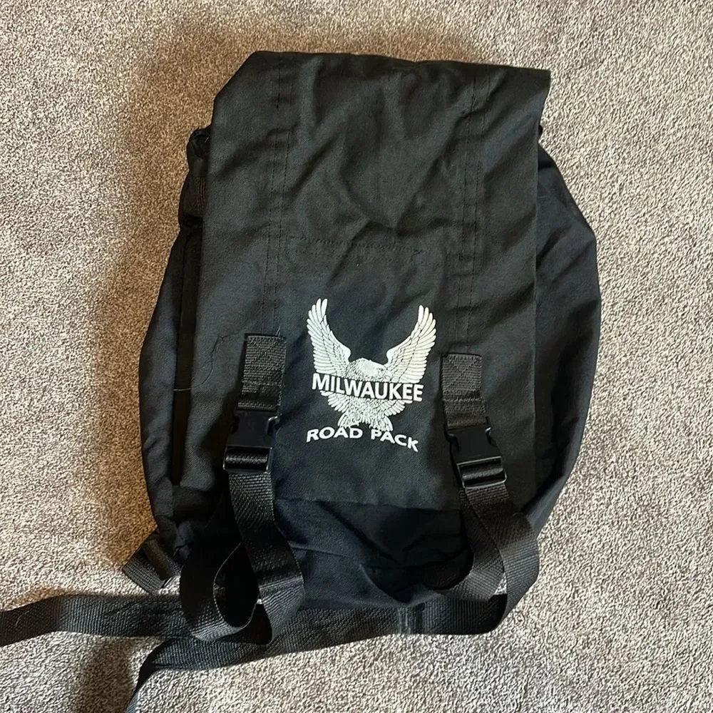 Milwaukee Road Pack Wholesale Slow Road Canvas Backpack with Cover,Duffle Black